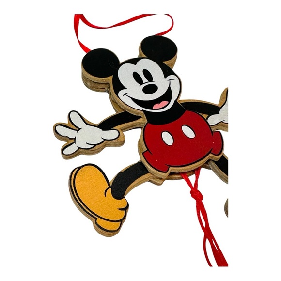 Vintage Walt Disney Mickey Mouse Kurt S Adler Wooden Christmas Ornament W4745 - Picture 6 of 8